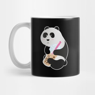 Kawaii Panda Hugging Bubble Tea. Mug